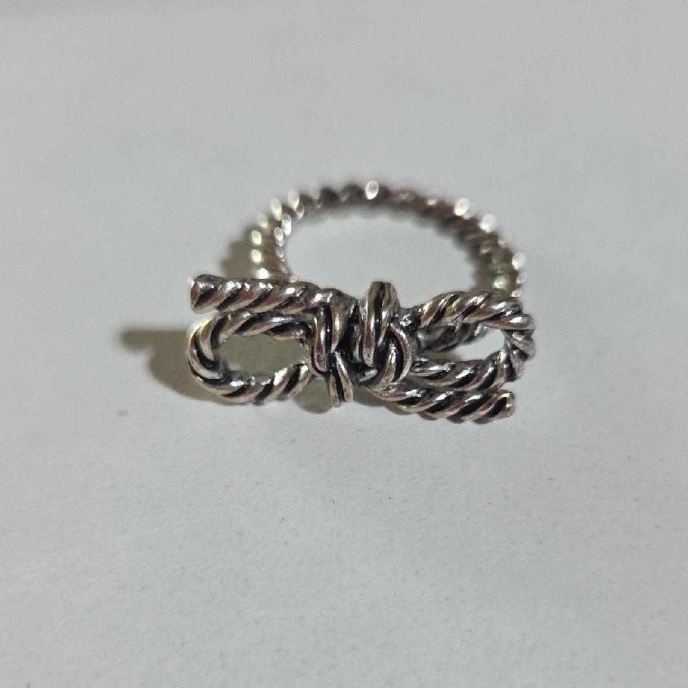 Silver Rope Twisted Ring - Picture 7 of 7